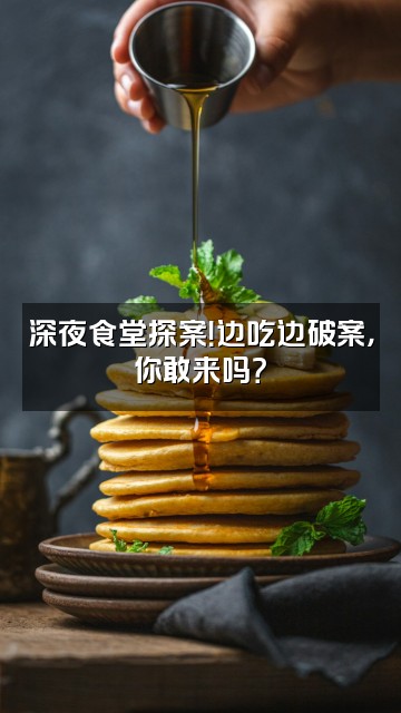 抖音popo子探案视频封面：深夜食堂探案！边吃边破案，你敢来吗？